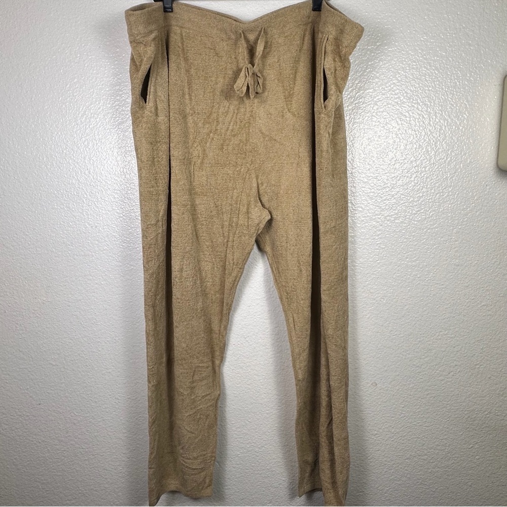 Barefoot Dreams Women's Biscotti Knit
Straight Leg Pants Stretch Size 3X